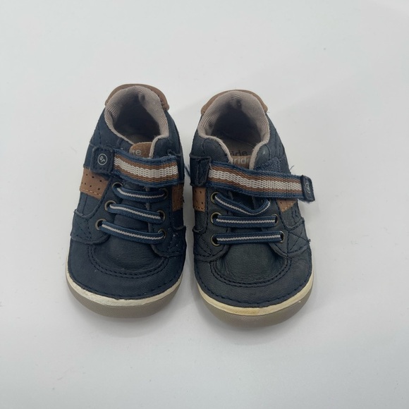 Stride Rite Baby Boy SRT SM Artie Lace up SNEAKERS Blue Size 3W - Picture 1 of 12